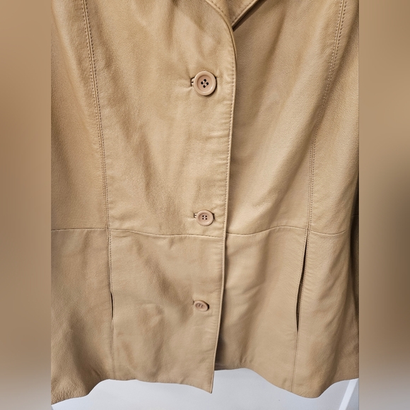 NWT - Leather Dialogue Tan Washable Jacket - Size 1X - Picture 4 of 7